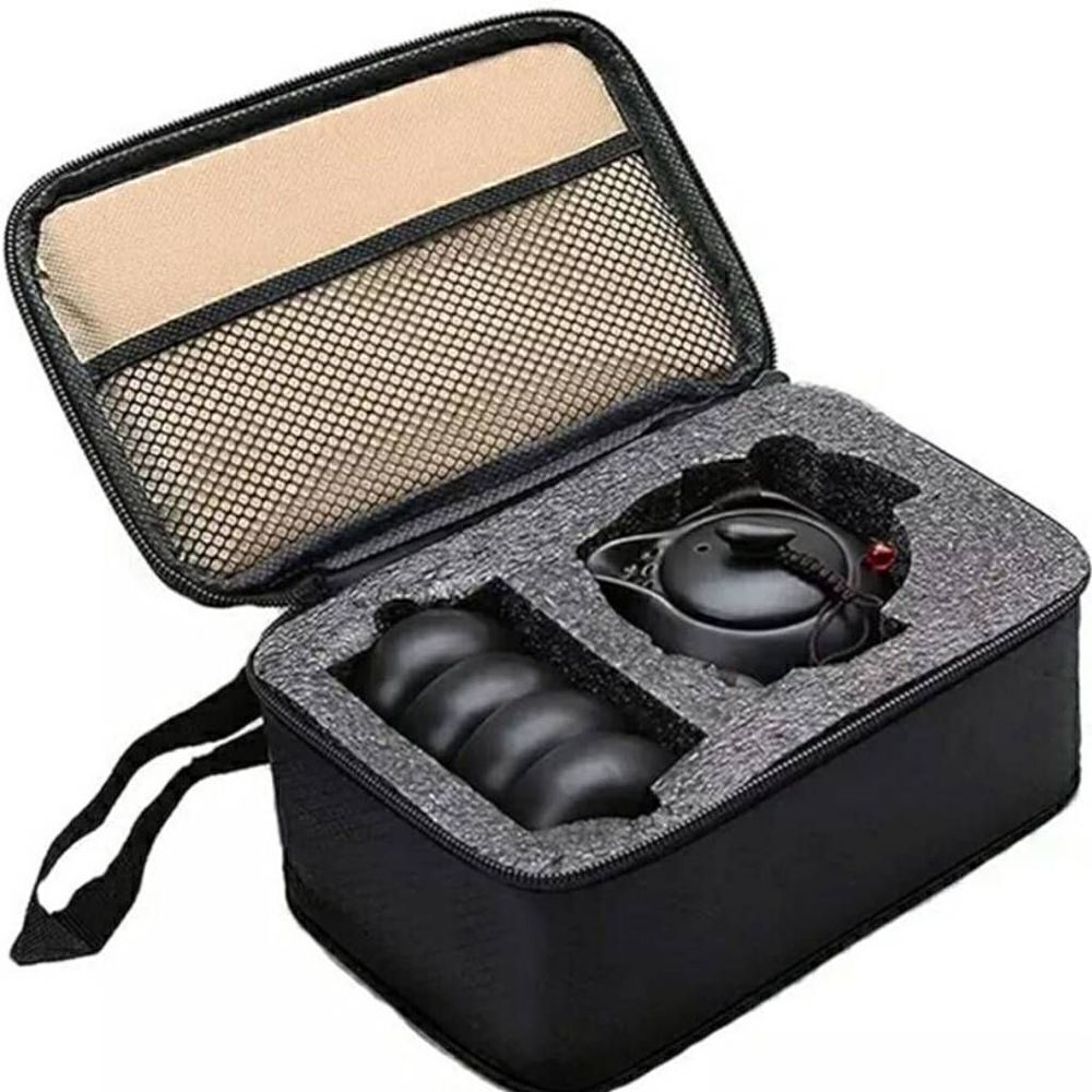NWOT Kung Fu Clay Tea Set with Travel Case